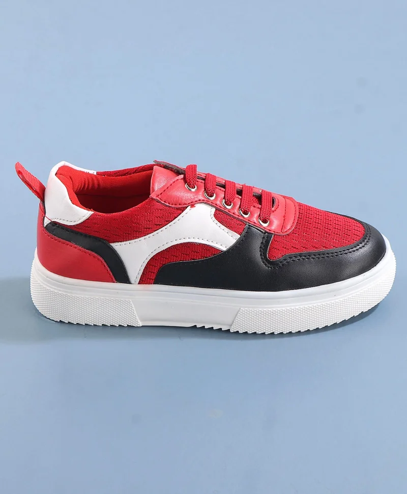 Pine Kids Pine Kids Lace Up Casual Shoes Color Block - Red